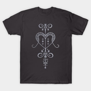 Erzulie Freda Voudou Loa of Love veve	and Oshun Orisha symbol T-Shirt